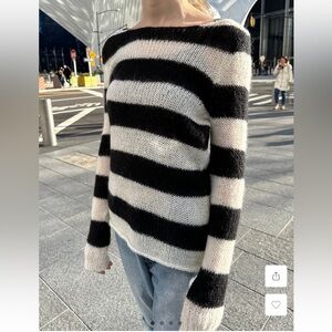 NWT John Galt Colette Black and White Sweater